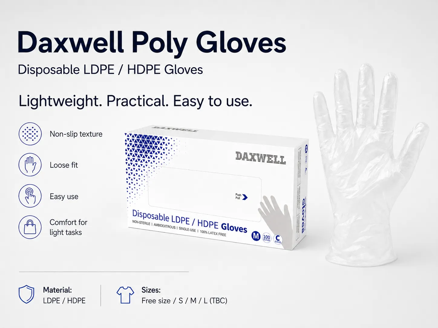 Poly Gloves — High-Density Glove Pair View
